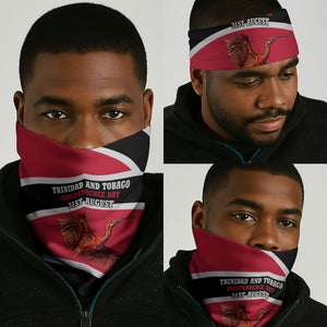 Trinidad And Tobago Independence Day Scarlet Ibis Neck Gaiter Steelpan Heritage National Flag
