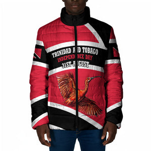 Trinidad And Tobago Independence Day Scarlet Ibis Padded Jacket Steelpan Heritage National Flag