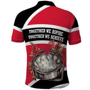 Trinidad And Tobago Independence Day Scarlet Ibis Polo Shirt Steelpan Heritage National Flag