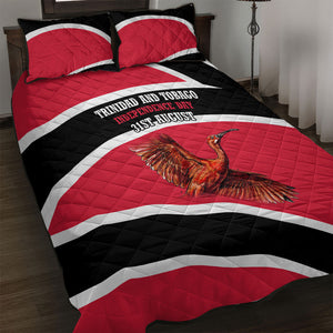 Trinidad And Tobago Independence Day Scarlet Ibis Quilt Bed Set Steelpan Heritage National Flag
