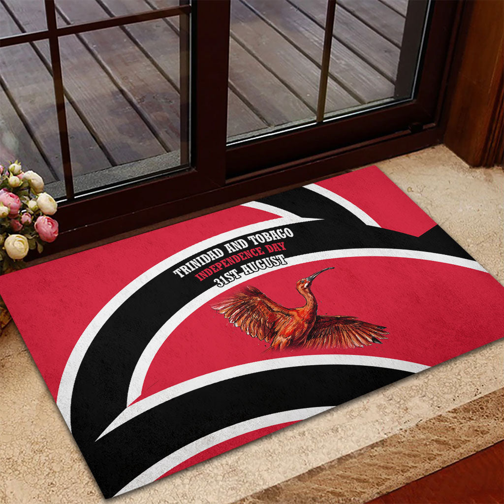 Trinidad And Tobago Independence Day Scarlet Ibis Rubber Doormat Steelpan Heritage National Flag