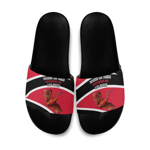 Trinidad And Tobago Independence Day Scarlet Ibis Slide Sandals Steelpan Heritage National Flag