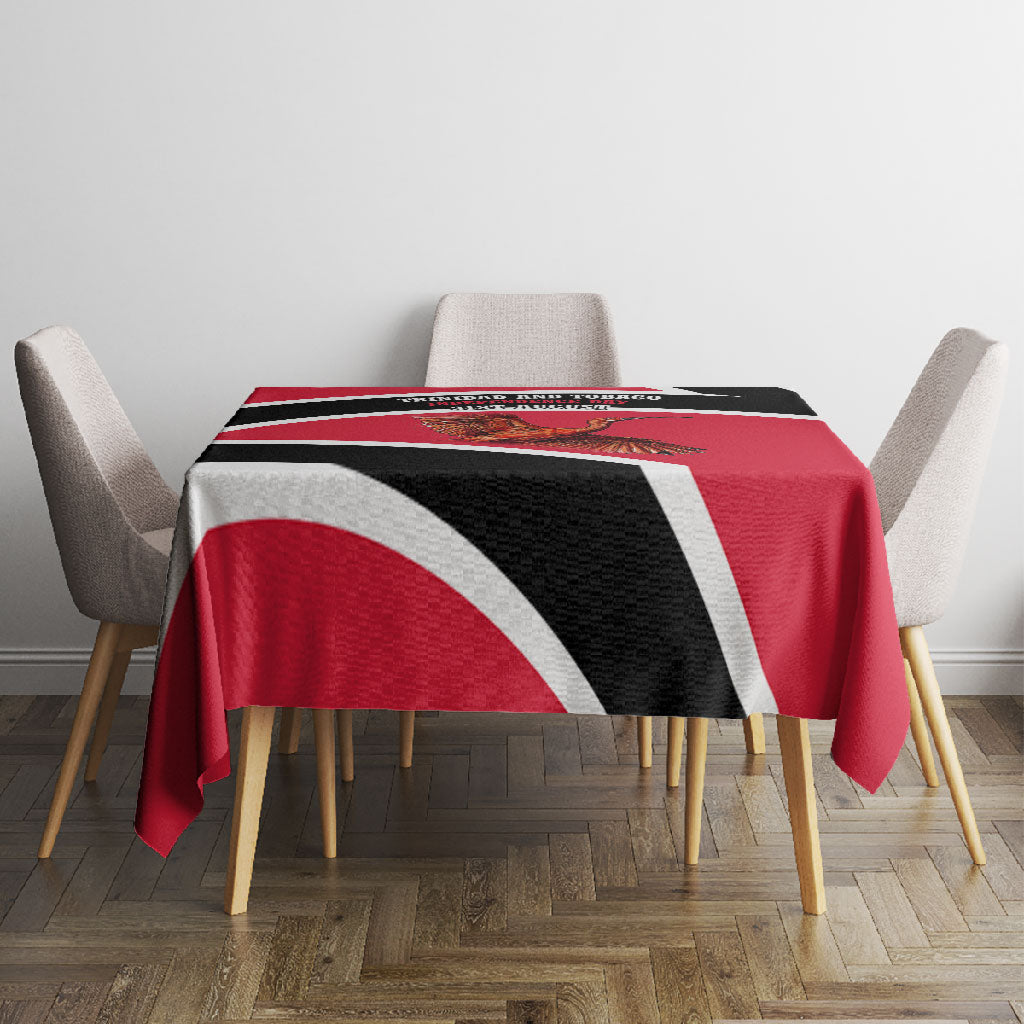 Trinidad And Tobago Independence Day Scarlet Ibis Tablecloth Steelpan Heritage National Flag