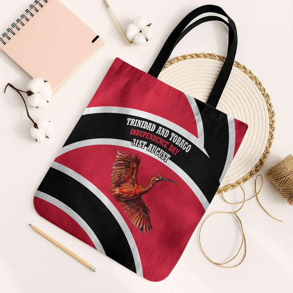 Trinidad And Tobago Independence Day Scarlet Ibis Tote Bag Steelpan Heritage National Flag