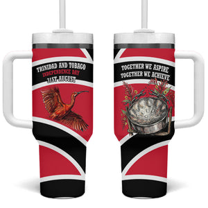Trinidad And Tobago Independence Day Scarlet Ibis Tumbler With Handle Steelpan Heritage National Flag
