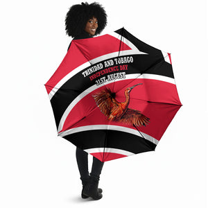 Trinidad And Tobago Independence Day Scarlet Ibis Umbrella Steelpan Heritage National Flag