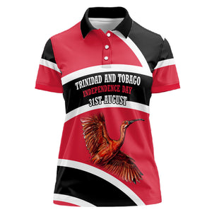 Trinidad And Tobago Independence Day Scarlet Ibis Women Polo Shirt Steelpan Heritage National Flag