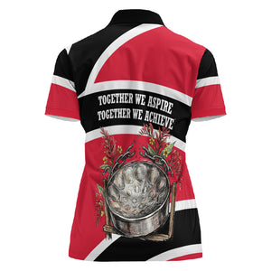 Trinidad And Tobago Independence Day Scarlet Ibis Women Polo Shirt Steelpan Heritage National Flag
