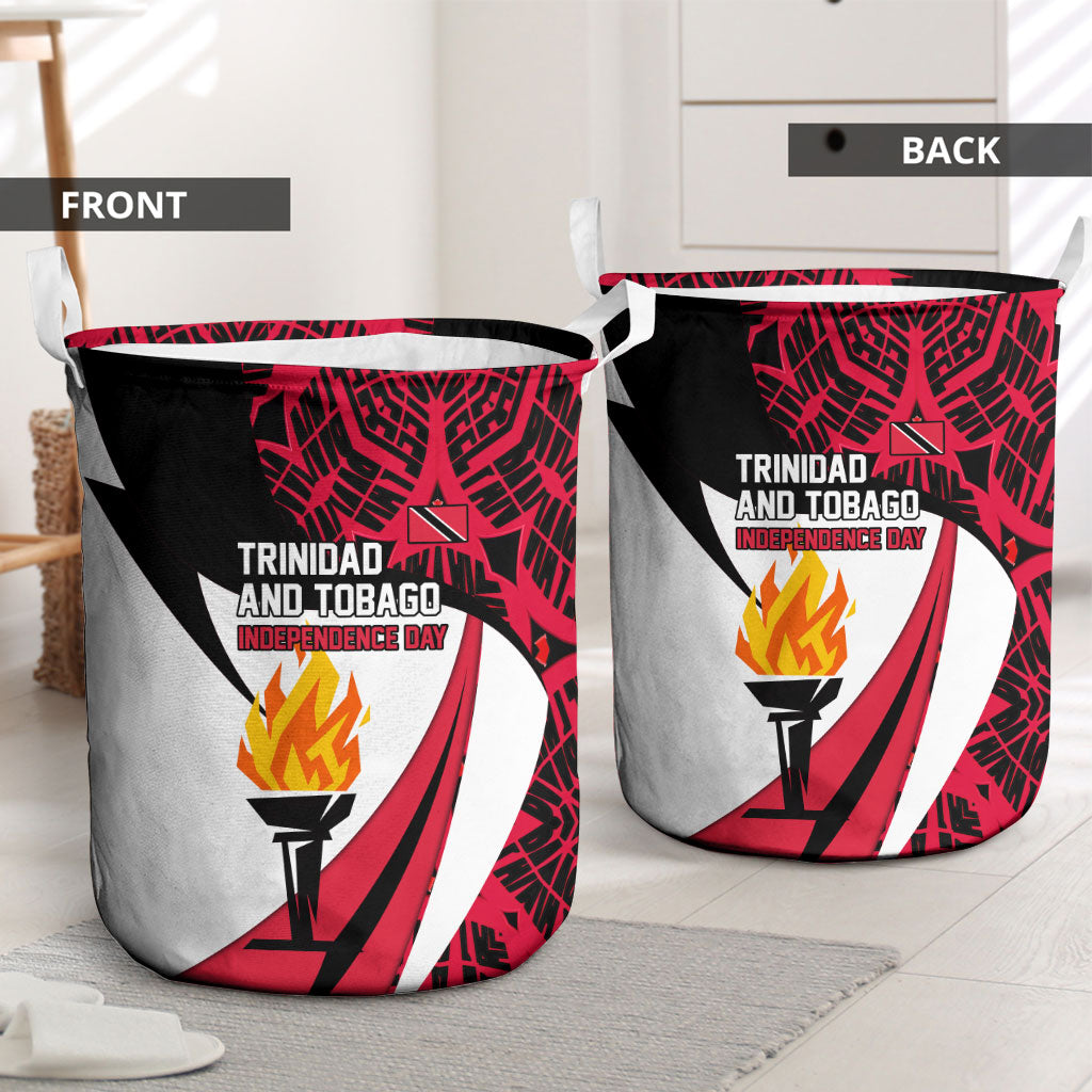 Trinidad And Tobago Independence Day Laundry Basket Freedom Torch Heritage Symbols