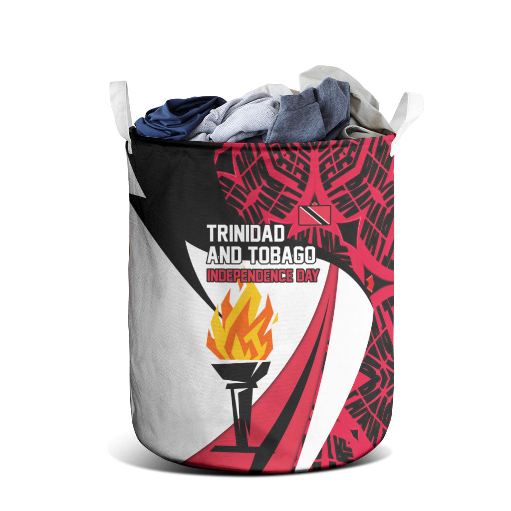 Trinidad And Tobago Independence Day Laundry Basket Freedom Torch Heritage Symbols