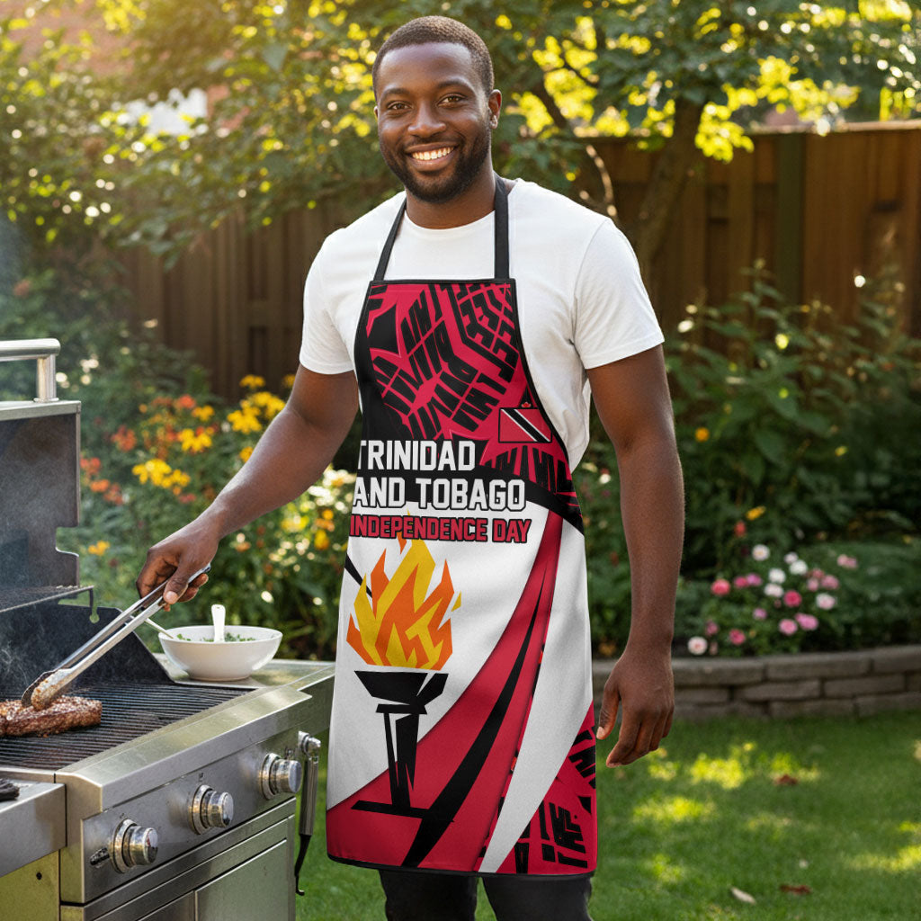 Trinidad And Tobago Independence Day Apron Freedom Torch Heritage Symbols