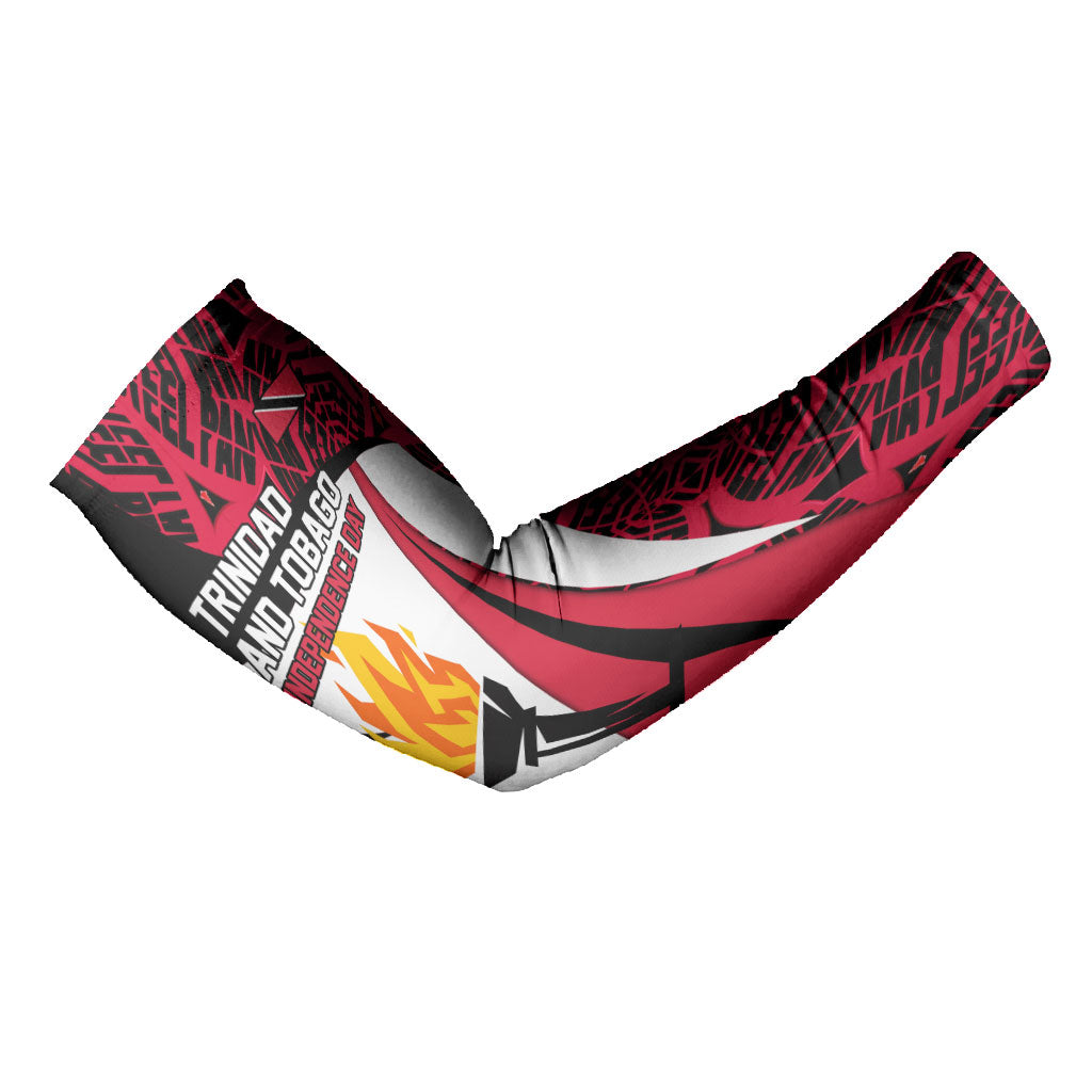 Trinidad And Tobago Independence Day Arm Sleeves Freedom Torch Heritage Symbols