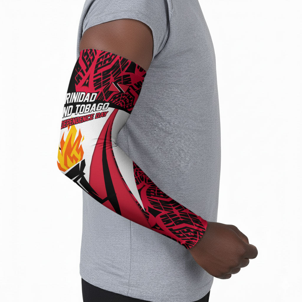 Trinidad And Tobago Independence Day Arm Sleeves Freedom Torch Heritage Symbols