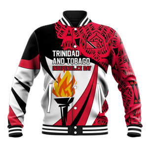 Trinidad And Tobago Independence Day Baseball Jacket Freedom Torch Heritage Symbols