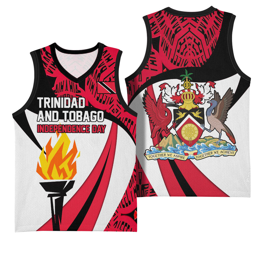 Trinidad And Tobago Independence Day Basketball Jersey Freedom Torch Heritage Symbols