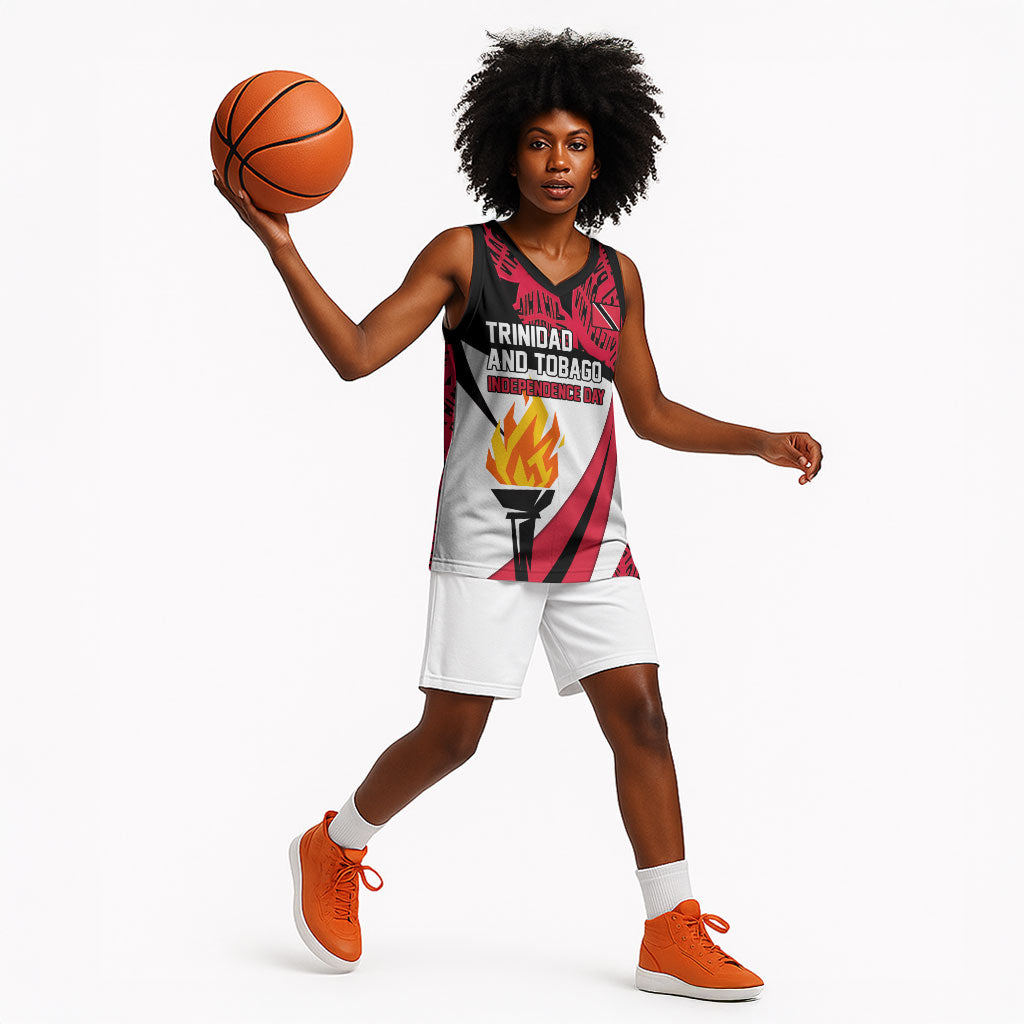 Trinidad And Tobago Independence Day Basketball Jersey Freedom Torch Heritage Symbols