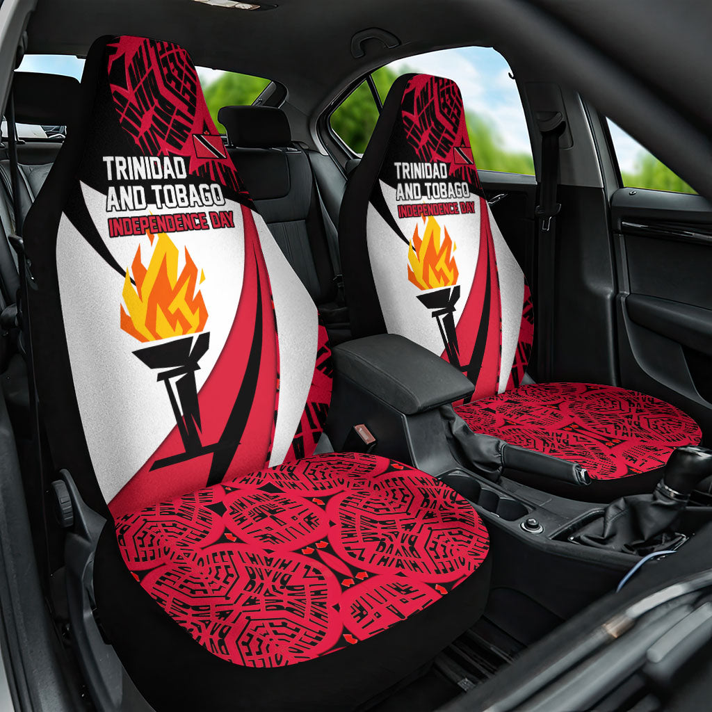 Trinidad And Tobago Independence Day Car Seat Cover Freedom Torch Heritage Symbols