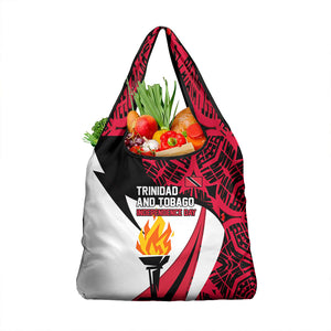 Trinidad And Tobago Independence Day Grocery Bag Freedom Torch Heritage Symbols