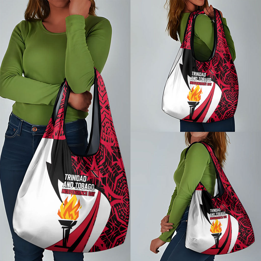 Trinidad And Tobago Independence Day Grocery Bag Freedom Torch Heritage Symbols