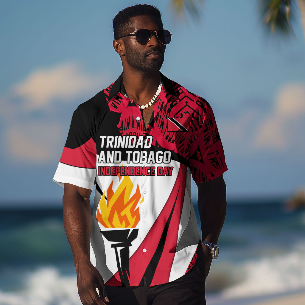 Trinidad And Tobago Independence Day Hawaiian Shirt Freedom Torch Heritage Symbols