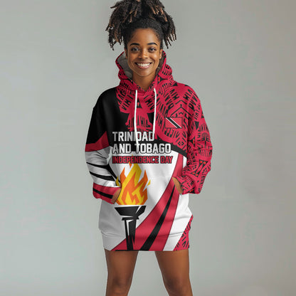Trinidad And Tobago Independence Day Hoodie Dress Freedom Torch Heritage Symbols