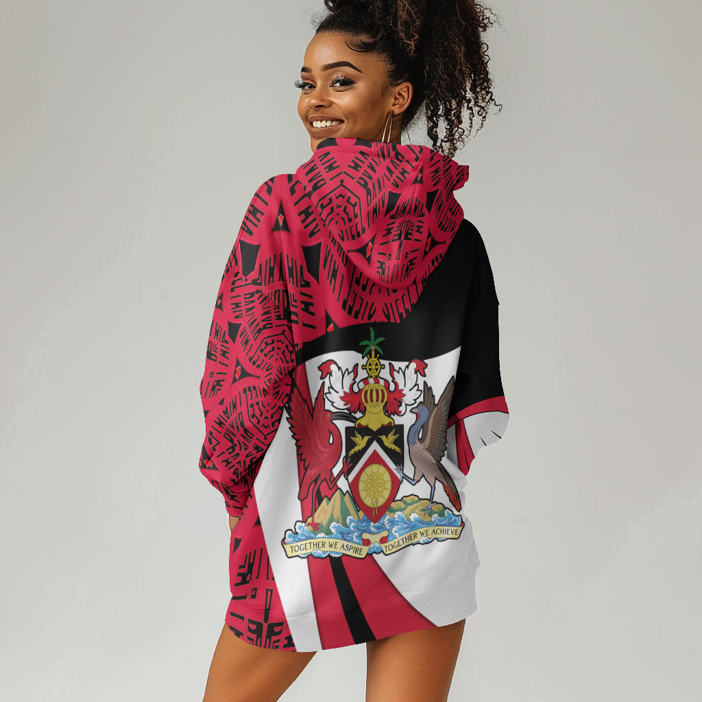 Trinidad And Tobago Independence Day Hoodie Dress Freedom Torch Heritage Symbols