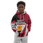 Trinidad And Tobago Independence Day Kid Hoodie Freedom Torch Heritage Symbols