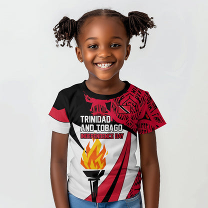 Trinidad And Tobago Independence Day Kid T shirt Freedom Torch Heritage Symbols