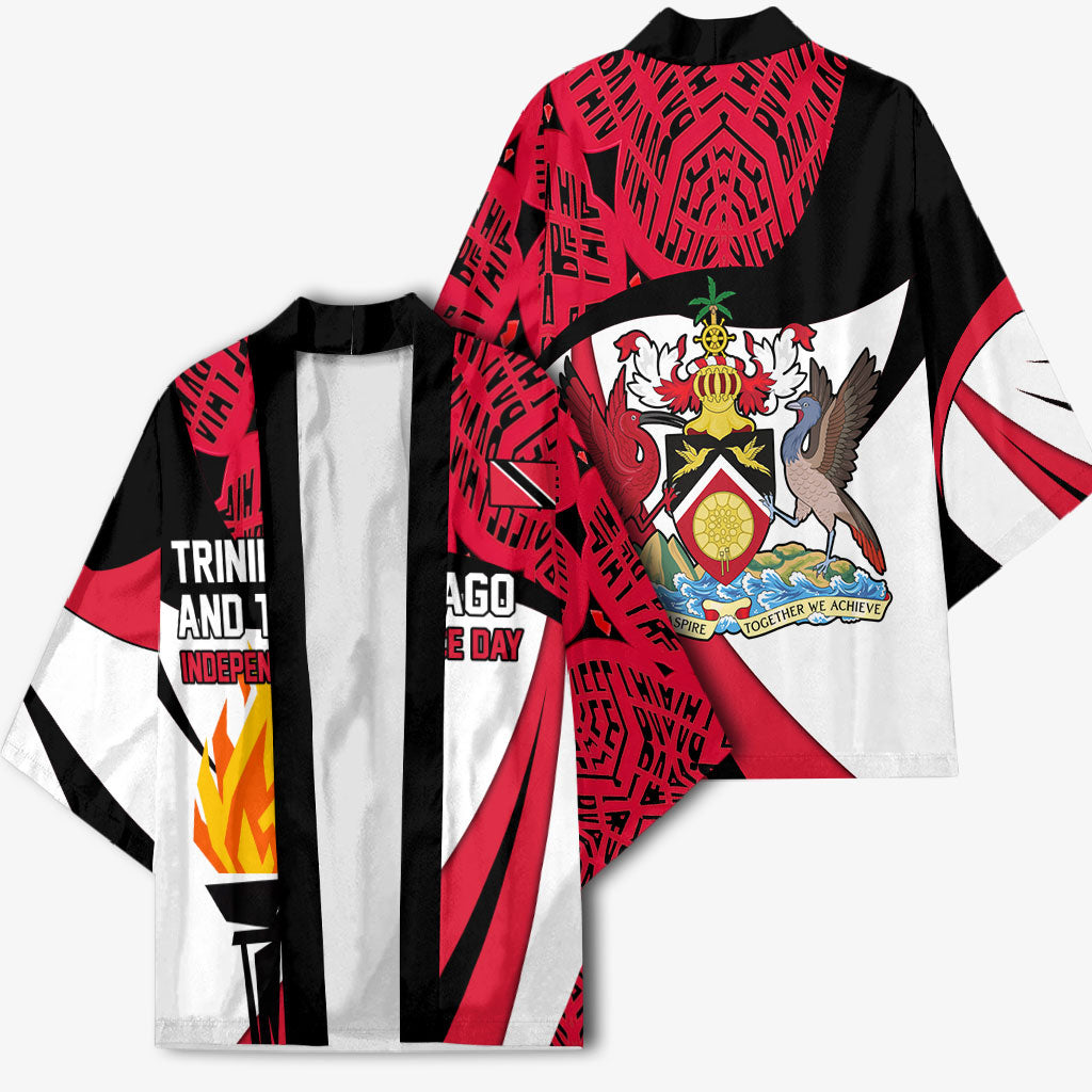 Trinidad And Tobago Independence Day Kimono Freedom Torch Heritage Symbols