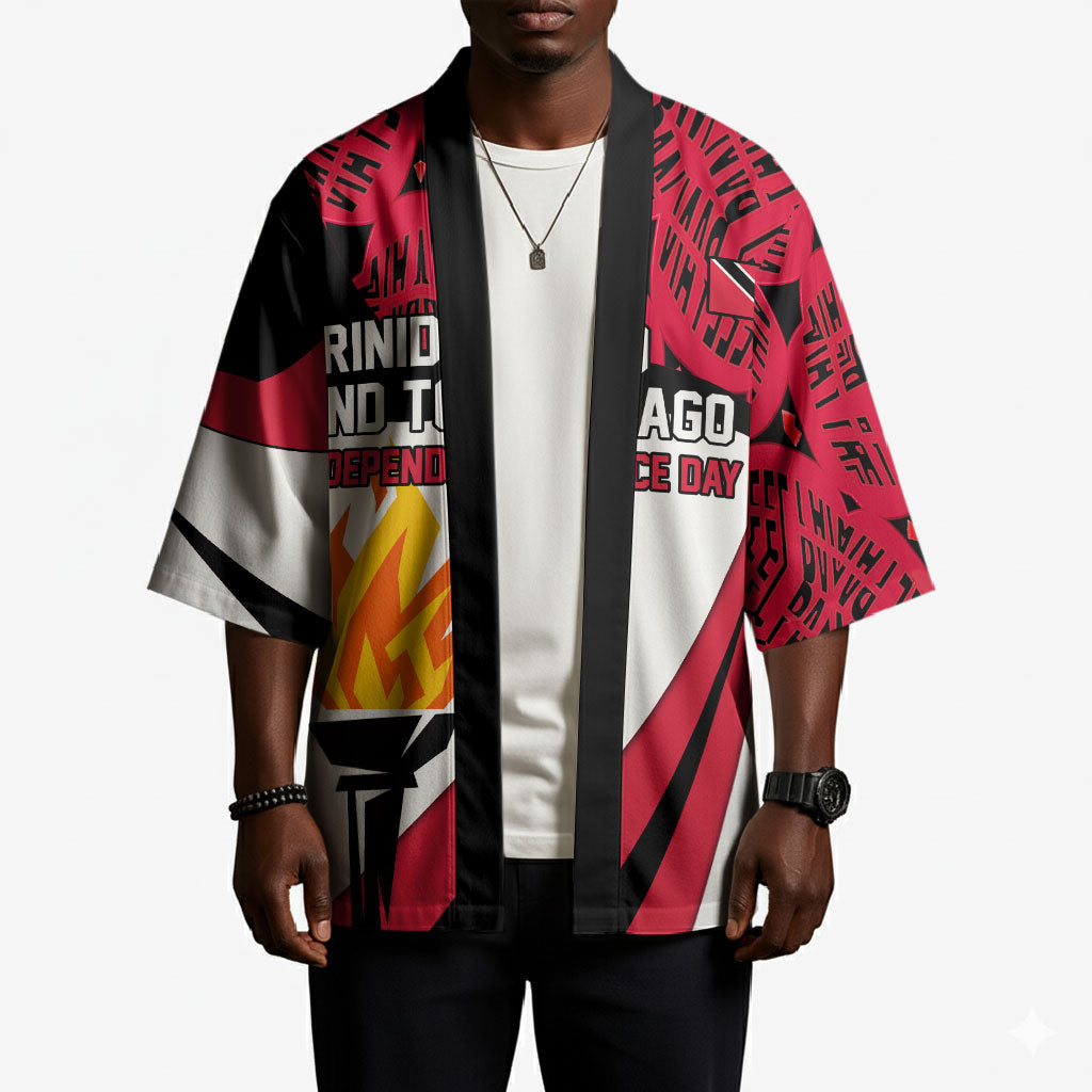 Trinidad And Tobago Independence Day Kimono Freedom Torch Heritage Symbols