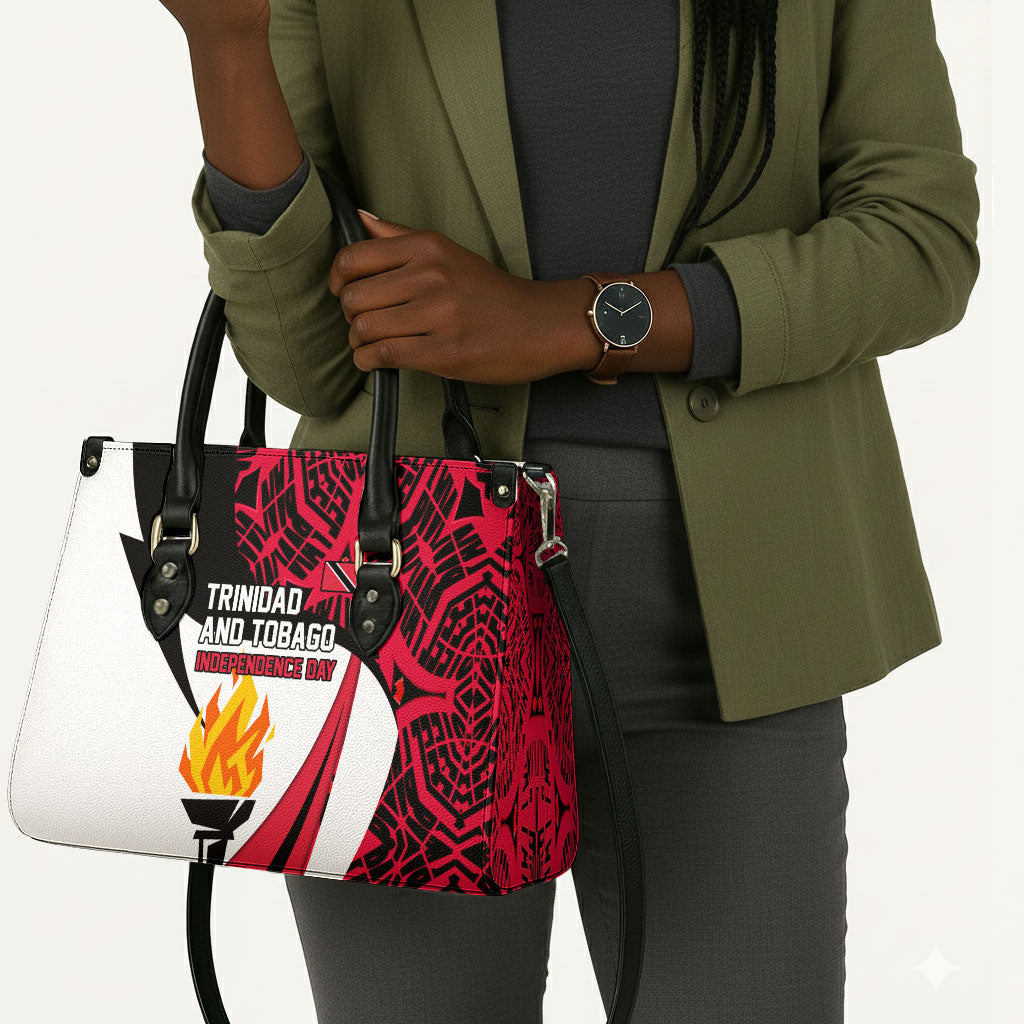 Trinidad And Tobago Independence Day Leather Bag Freedom Torch Heritage Symbols