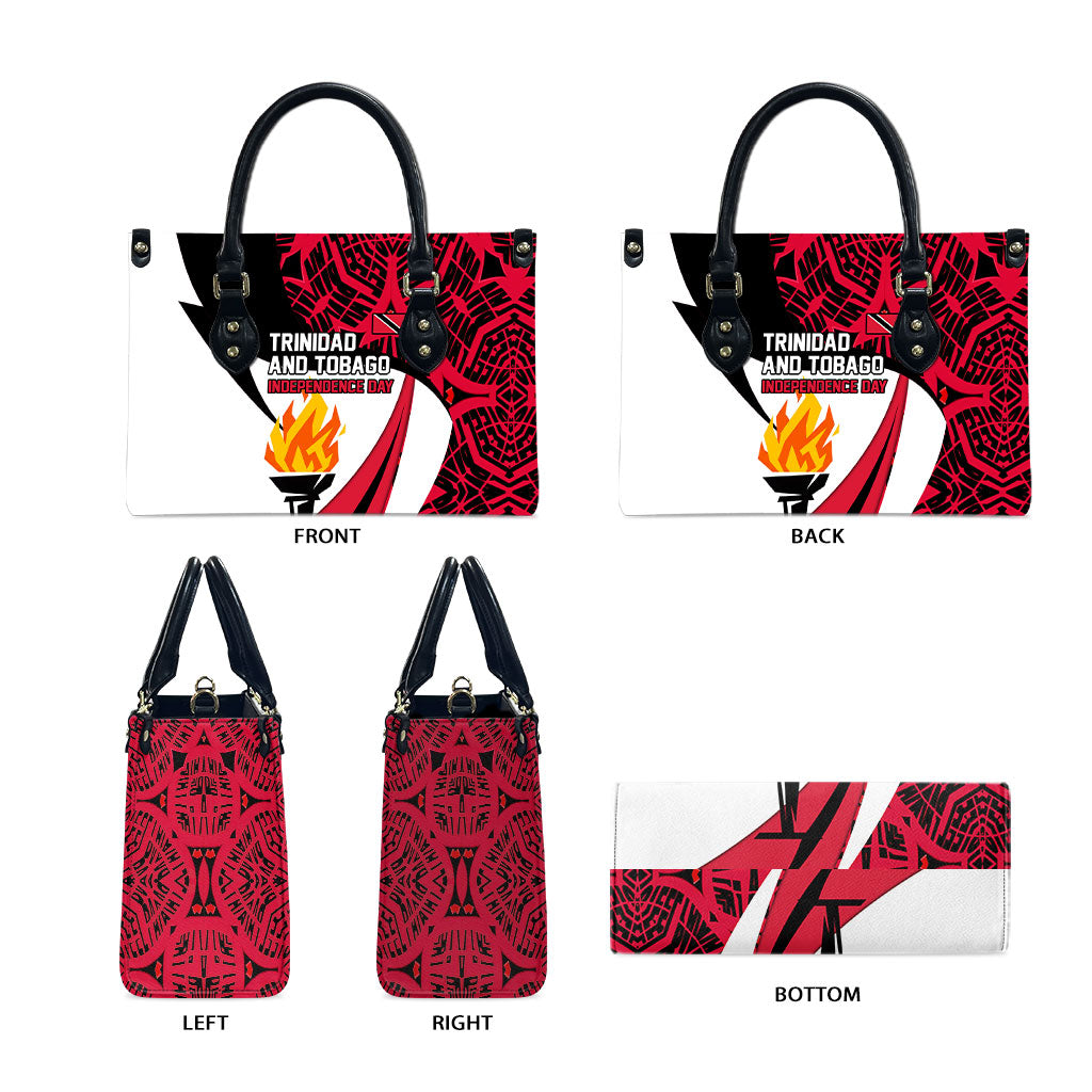 Trinidad And Tobago Independence Day Leather Bag Freedom Torch Heritage Symbols