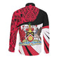 Trinidad And Tobago Independence Day Long Sleeve Button Shirt Freedom Torch Heritage Symbols