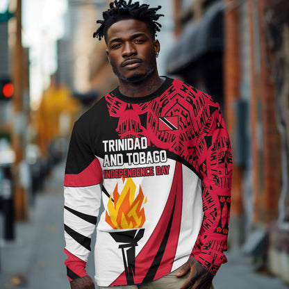 Trinidad And Tobago Independence Day Long Sleeve Shirt Freedom Torch Heritage Symbols