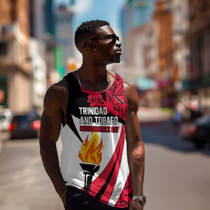 Trinidad And Tobago Independence Day Men Tank Top Freedom Torch Heritage Symbols