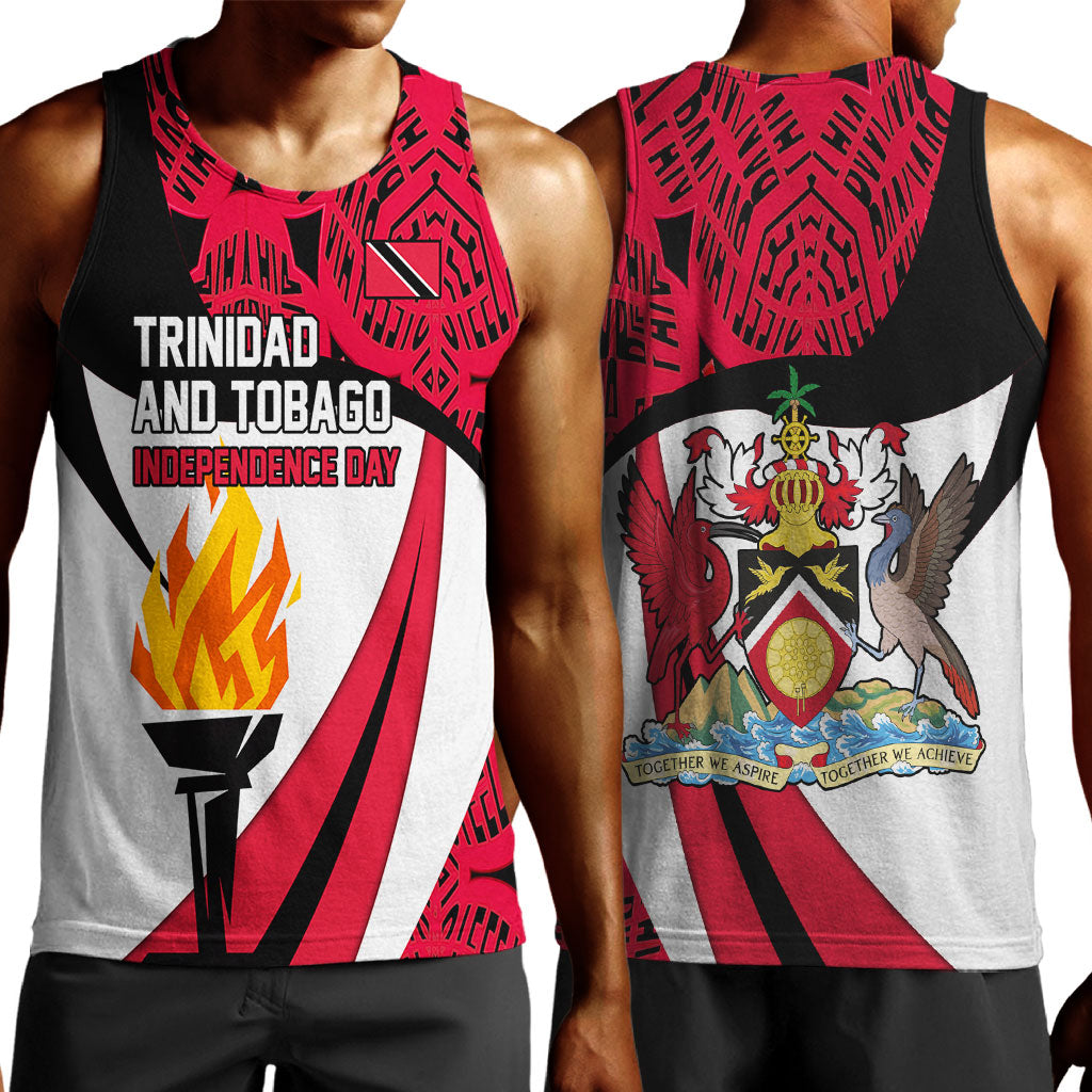 Trinidad And Tobago Independence Day Men Tank Top Freedom Torch Heritage Symbols