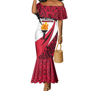 Trinidad And Tobago Independence Day Mermaid Dress Freedom Torch Heritage Symbols