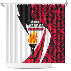 Trinidad And Tobago Independence Day Shower Curtain Freedom Torch Heritage Symbols