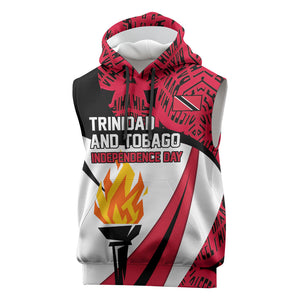 Trinidad And Tobago Independence Day Sleeveless Hoodie Freedom Torch Heritage Symbols