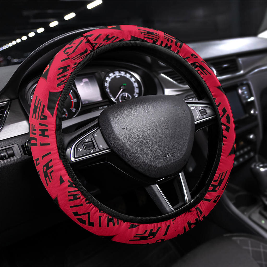 Trinidad And Tobago Independence Day Steering Wheel Cover Freedom Torch Heritage Symbols