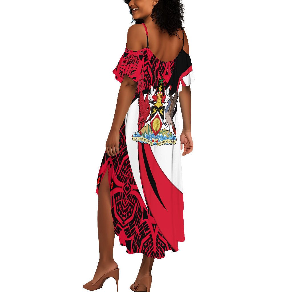 Trinidad And Tobago Independence Day Summer Maxi Dress Freedom Torch Heritage Symbols