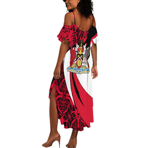 Trinidad And Tobago Independence Day Summer Maxi Dress Freedom Torch Heritage Symbols