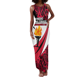 Trinidad And Tobago Independence Day Tank Maxi Dress Freedom Torch Heritage Symbols