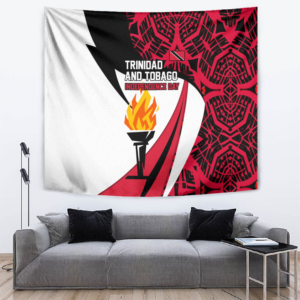 Trinidad And Tobago Independence Day Tapestry Freedom Torch Heritage Symbols