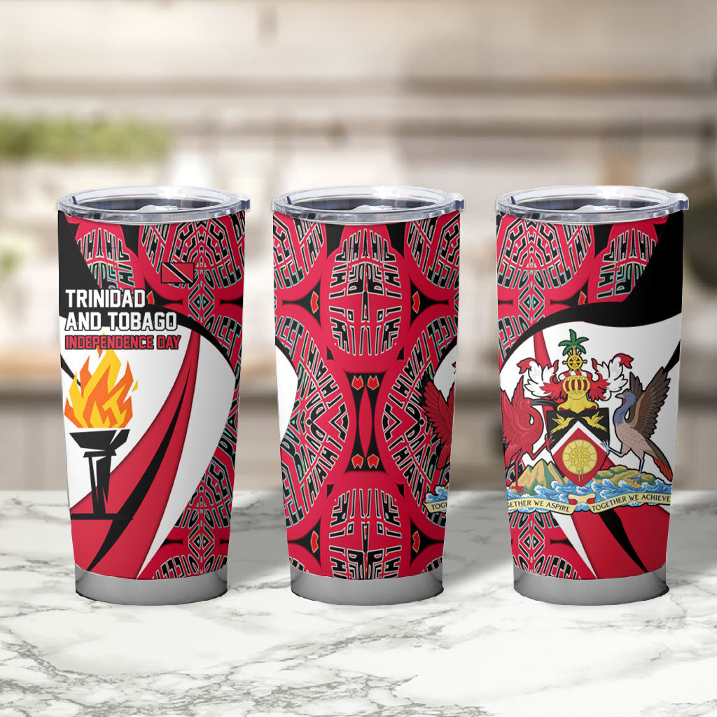 Trinidad And Tobago Independence Day Tumbler Cup Freedom Torch Heritage Symbols