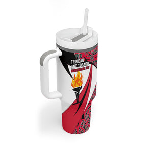 Trinidad And Tobago Independence Day Tumbler With Handle Freedom Torch Heritage Symbols
