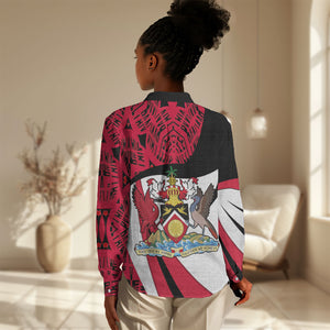 Trinidad And Tobago Independence Day Women Casual Shirt Freedom Torch Heritage Symbols