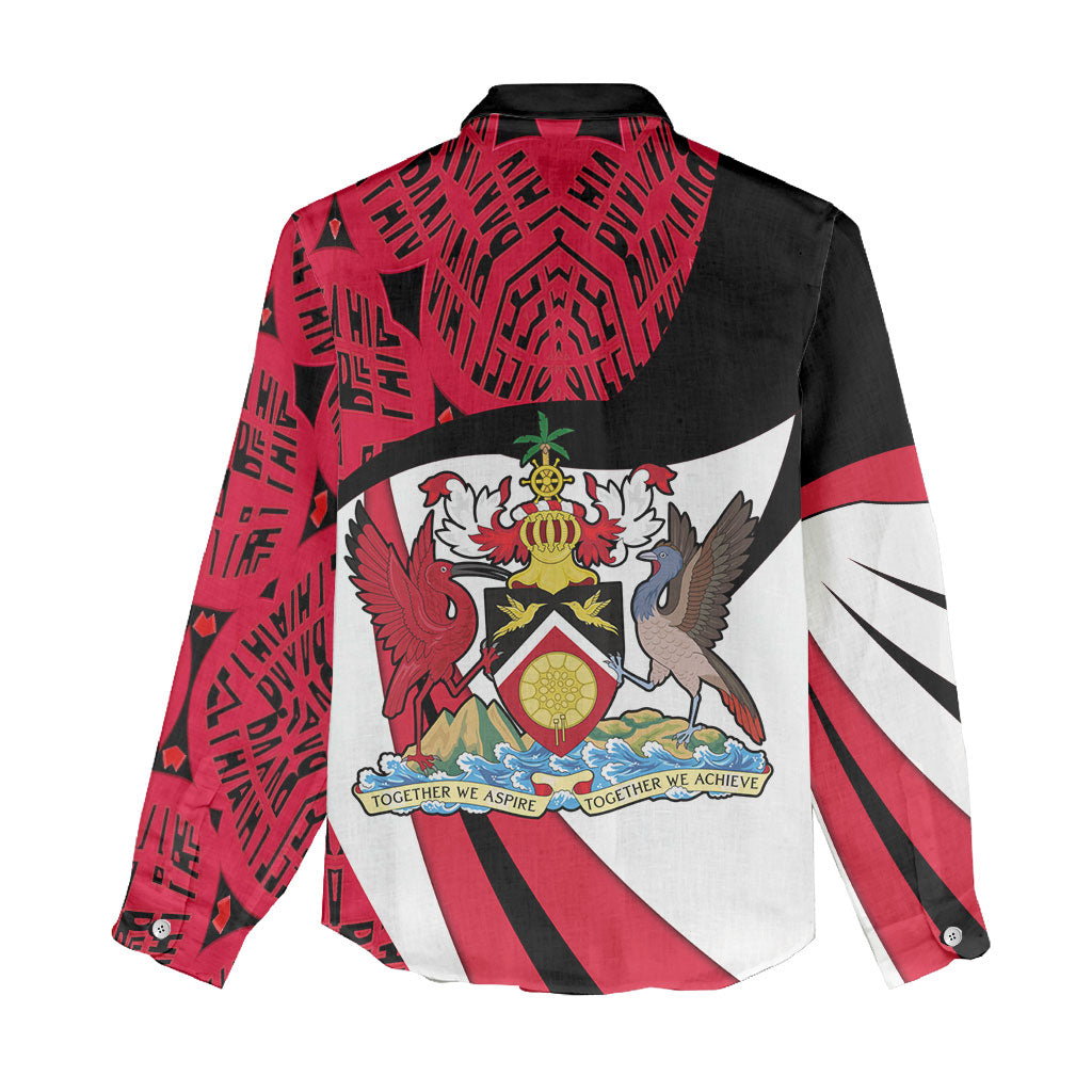Trinidad And Tobago Independence Day Women Casual Shirt Freedom Torch Heritage Symbols