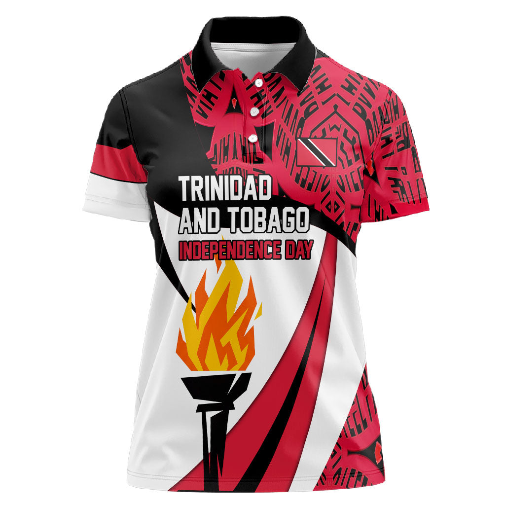 Trinidad And Tobago Independence Day Women Polo Shirt Freedom Torch Heritage Symbols