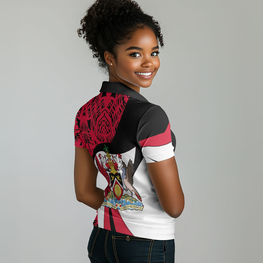 Trinidad And Tobago Independence Day Women Polo Shirt Freedom Torch Heritage Symbols